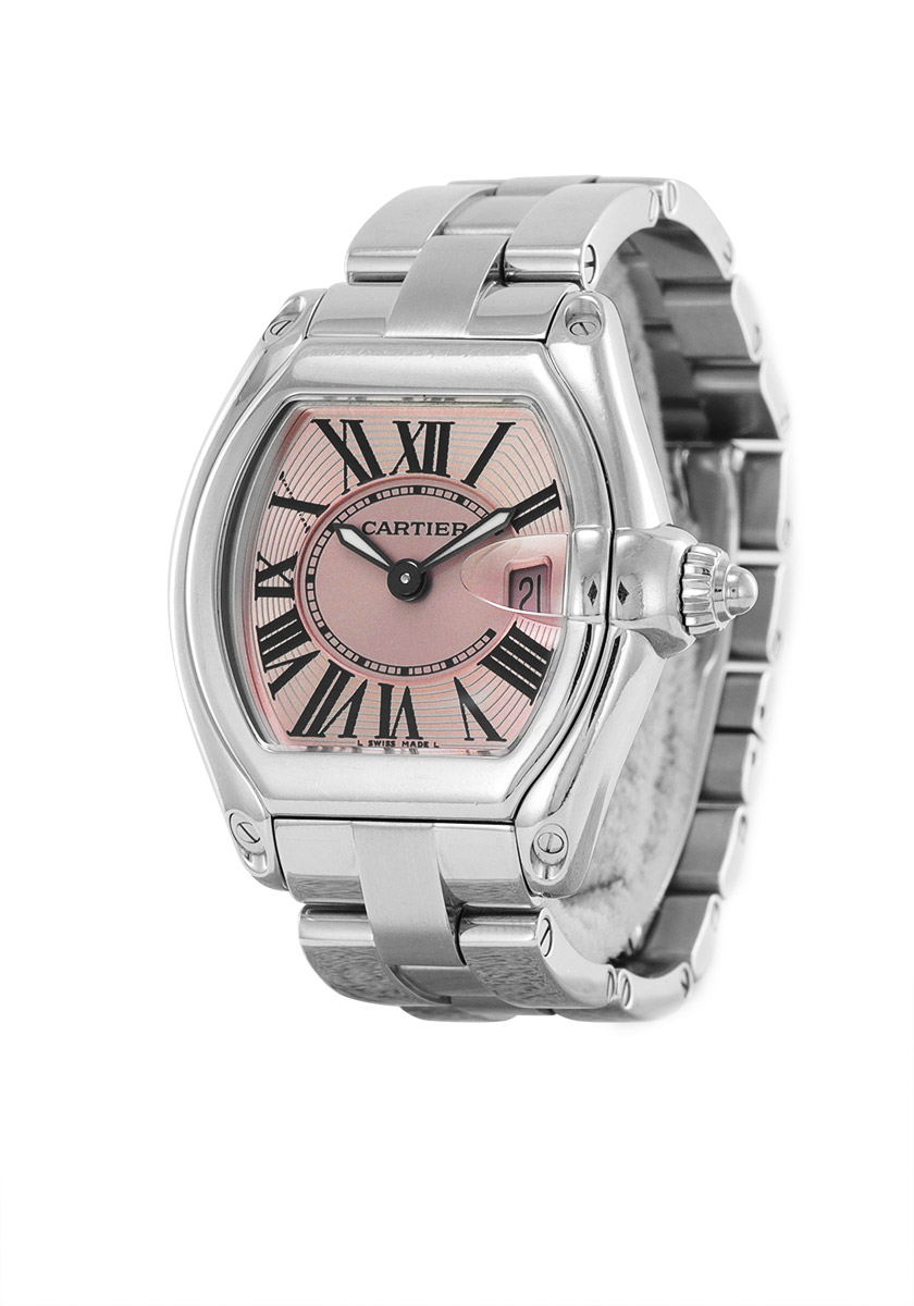 カルティエ CARTIER ロードスターSM クォーツ 腕時計 レディース SS ピンク文字盤 W62017V3  新入荷 CA0432