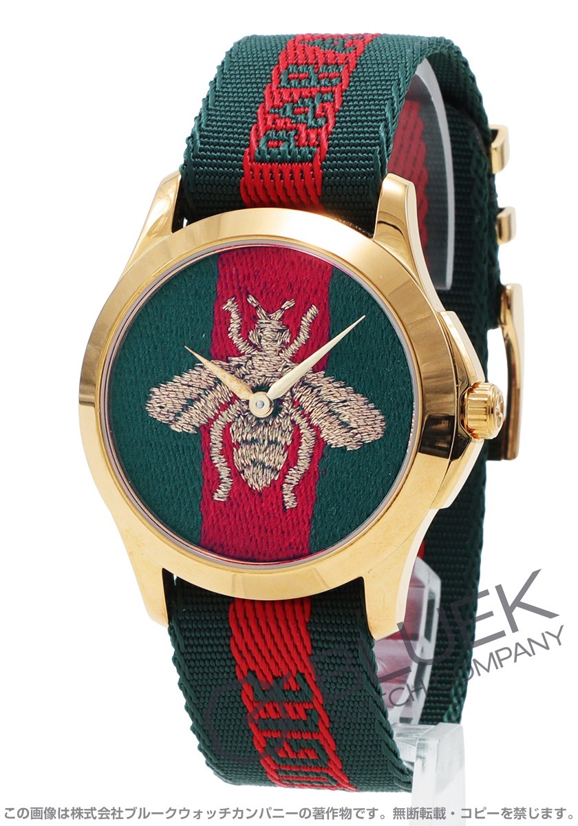 人気新品 新品未使用 GUCCI タイムレス 腕時計 Bee YA126487A 刺繍 