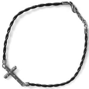 ダミアーニ ブレスレット アクセサリー メンズ レディース メトロポリタン ドリーム H.NAKATA 中田英寿 チャリティコレクション クロス ML ホワイトゴールド(ブラックブルトーニ加工)&ブラック 20062147 DAMIANI