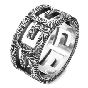 グッチ リング(指輪) アクセサリー メンズ レディース Gスクエア キューブ アンティークシルバー 551918 J8400 0811 GUCCI