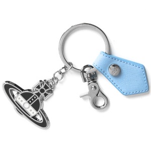 ヴィヴィアンウエストウッド キーリング/キーホルダー アクセサリー メンズ レディース サフィアーノ オーブ ライトブルー 82030109U L001N K403 VIVIENNE WESTWOOD