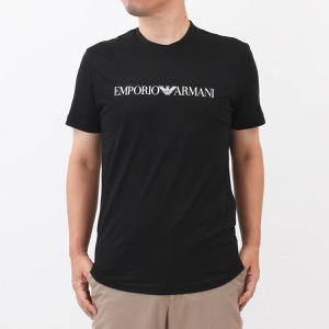エンポリオアルマーニ Tシャツ 半袖/カットソー トップス メンズ イーグルマーク ブラック 8N1TN5 1JPZZ 0021 2022年春夏新作 EMPORIO ARMANI