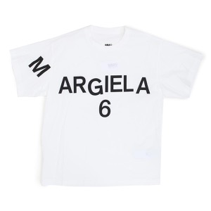 エムエム6メゾンマルジェラ Tシャツ 半袖 トップス メンズ レディース クルーネック ロゴT オーバーサイズ ホワイト S52NC0280 S47294 100 MM6 MAISON MARGIELA