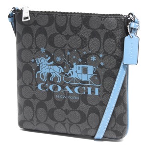 コーチ ショルダーバッグ バッグ レディース シグネチャー グラファイトダークグレー&ライトミストブルー CN767 SVW6O COACH