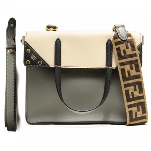 フェンディ トートバッグ バッグ レディース フリップ スモール アルジッラグレー&ヌーヴォラベージュ&ブラック&オーロソフト 8BT302 A6CE F15WA 2019年春夏新作 FENDI