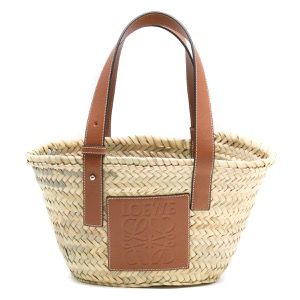 ロエベ バスケットバッグ/ハンドバッグ バッグ レディース バスケット スモール タンブラウン&ナチュラルベージュ 327 S93 02 2435 LOEWE