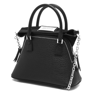 メゾンマルジェラ ハンドバッグ/ショルダーバッグ バッグ レディース ファイブ エーシー マイクロ 4 ステッチ ブラック S56WG0081 P4455 T8013 MAISON MARGIELA