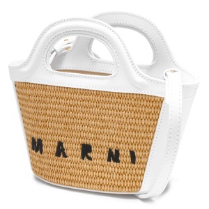 マルニ かごバッグ/ハンドバッグ/ショルダーバッグ バッグ レディース トロピカリア マイクロ ホワイト&ナチュラルベージュ BMMP0067Q0 P3860 Z0T01 MARNI