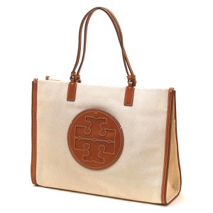 トリーバーチ トートバッグ バッグ レディース エラ ナチュラルベージュ&クラシッククオイオブラウン 87355 928 TORY BURCH