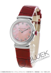 ブルガリ ルチェア ダイヤ アリゲーターレザー レディース LU28C2SL/12