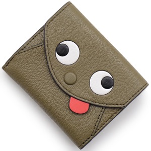 アニヤハインドマーチ 三つ折り財布/ミニ財布 財布 レディース ゼニー ファーンカーキ&クレメンタインオレンジ 188050 5050925188050 ANYA HINDMARCH
