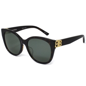 バレンシアガ サングラス メンズ レディース べっ甲 ウェリントン UVカット ハヴァナマーブルブラウン&グリーン BB0103SA 002 BALENCIAGA