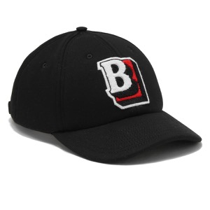 バーバリー キャップ/帽子 メンズ B パッチ ブラック&レッド MH BSB CAP B PATCH 121261 A8194 8048730 BURBERRY