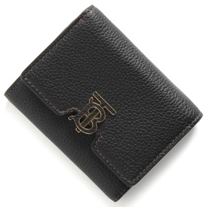 バーバリー 三つ折り財布 財布 レディース TB ブラック LS TB COMPACT WALLET LGL 132133 A1189 8049217 BURBERRY