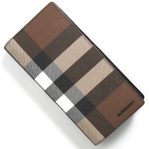バーバリー 長財布 財布 メンズ キャベンディッシュ ジャイアントチェック ダークバーチブラウン MS CAVEMDISH GC9 116398 A8900 8052803 2022年春夏新作 BURBERRY
