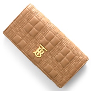 バーバリー 長財布 財布 レディース ローラ キルティングチェック キャメルベージュ LS LOLA WALLET LQC 117394 A1420 8054377 BURBERRY