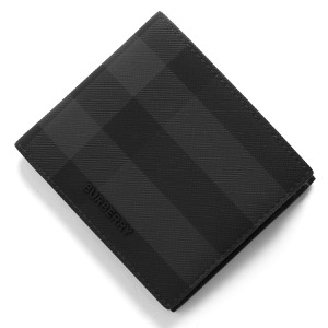 バーバリー 二つ折り財布 財布 メンズ シーシービル コイン チャコールチェック チャコールグレーブラック MS CC BILL COIN BRT 141900 A1208 8070201 BURBERRY