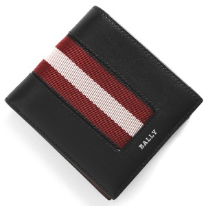 バリー 二つ折り財布 財布 メンズ ブリベル ブラック&レッド&パラディオ BRIBEL DSH I039P 6302798 BALLY