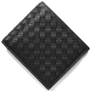 ボッテガヴェネタ (ボッテガ・ヴェネタ) 二つ折り財布（札入れ） 財布 メンズ イントレチャート ブラック 113993 V47W1 1000 BOTTEGA VENETA