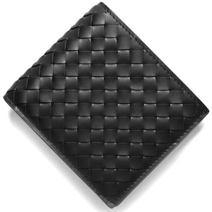 ボッテガヴェネタ (ボッテガ・ヴェネタ) 二つ折り財布 財布 メンズ イントレチャート ブラック 193642 V47W1 8803 BOTTEGA VENETA