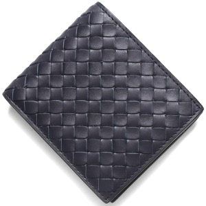 ボッテガヴェネタ (ボッテガ・ヴェネタ) 二つ折り財布 財布 メンズ イントレチャート スペースネイビー 193642 V47W1 8838 BOTTEGA VENETA