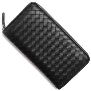 ボッテガヴェネタ (ボッテガ・ヴェネタ) 長財布 財布 メンズ レディース イントレチャート ブラック 275064 V001N 1000 BOTTEGA VENETA