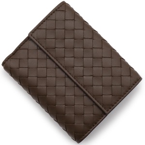 ボッテガヴェネタ (ボッテガ・ヴェネタ) 二つ折り財布 財布 メンズ レディース イントレチャート エスプレッソブラウン 382576 V0016 2071 BOTTEGA VENETA