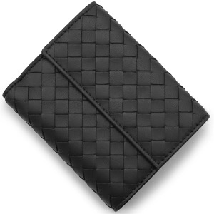 ボッテガヴェネタ (ボッテガ・ヴェネタ) 二つ折り財布 財布 メンズ レディース イントレチャート ブラック 382576 V0016 8806 BOTTEGA VENETA