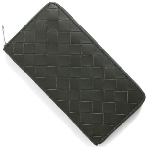 ボッテガヴェネタ (ボッテガ・ヴェネタ) 長財布 財布 メンズ イントレチャート キャンピングカーキグリーン 593217 VCPQ4 3203 BOTTEGA VENETA