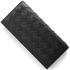 ボッテガヴェネタ (ボッテガ・ヴェネタ) 長財布（札入れ） 財布 メンズ イントレチャート ブラック 635567 V3US1 8803 BOTTEGA VENETA