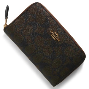 コーチ 二つ折り財布 財布 レディース シグネチャー ミディアム ダークブラウン&ブラック 88913 IMAA8 COACH