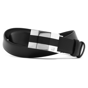 ダンヒル ベルト メンズ ニュー ファセテッド リバーシブル ブラック&シルバー BPL145 A 42 DUNHILL