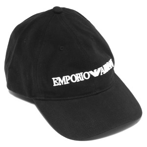 エンポリオアルマーニ キャップ/帽子 メンズ レディース べースボールキャップ エンボス刺繍 イーグル ブラック 627901 CC994 00020 EMPORIO ARMANI