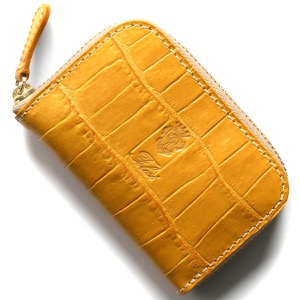 フェリージ コインケース(小銭入れ) 財布 メンズ クロコ型押し ジャッロイエロー 166 SA 0007 FELISI