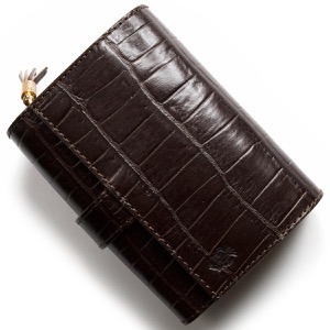 フェリージ 二つ折り財布 財布 メンズ レディース クロコ型押し モロダークブラウン 3500 SA 0002 FELISI