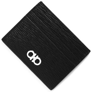 フェラガモ クレジットカードケース メンズ ダブル ガンチーニ ブラック&レッド 66A302 NERO RED 0698914 SALVATORE FERRAGAMO