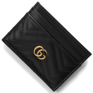 グッチ クレジットカードケース レディース GGマーモント ブラック 443127 DTD1T 1000 GUCCI