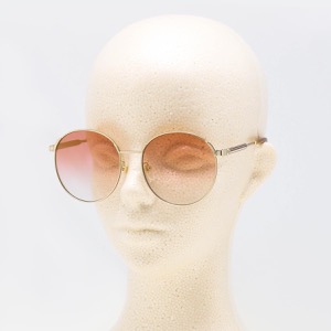 グッチ サングラス メンズ レディース アレッサンドロ・ミケーレデザイン ラウンド UVカット ゴールド&オレンジ GG0206SK 004 GUCCI