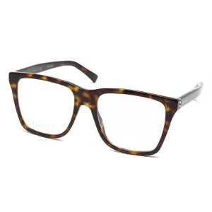 グッチ 伊達メガネ メンズ べっ甲 ハヴァナマーブルゴールド&トランスペアレントクリア GG0452O 002 GUCCI