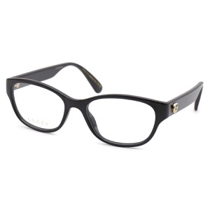 グッチ 伊達メガネ レディース ウェリントン GG ブラック&トランスペアレントクリア GG0717O 005 GUCCI