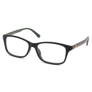 グッチ 伊達メガネ レディース スクエア GG ブラック&グリーン&トランスペアレントクリア GG0720OA 006 GUCCI