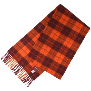 ジョシュアエリス マフラー/ストール メンズ レディース プラッドチェック柄 オレンジプラッドチェックマルチ LCS 50510 JOSHUA ELLIS