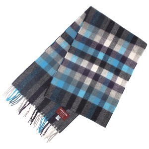 ジョシュアエリス マフラー/ストール メンズ レディース ブロックチェック柄 イールドンチェックブルーマルチ RWC 50546 JOSHUA ELLIS