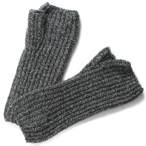 ジョンストンズ リストウォーマー/ハンドウォーマー レディース HAE2681 リブ ニット ブラックマール HAE02681 HA7162 JOHNSTONS