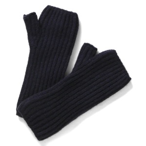 ジョンストンズ リストウォーマー/ハンドウォーマー レディース HAE2681 リブ ニット ネイビー HAE02681 SD0707 JOHNSTONS