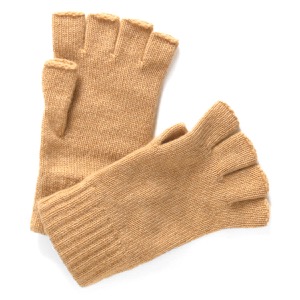 ジョンストンズ フィンガーレスグローブ/手袋 レディース HAY2223 指無し ニット ソフトキャメルベージュ HAY02223 SB4282 JOHNSTONS