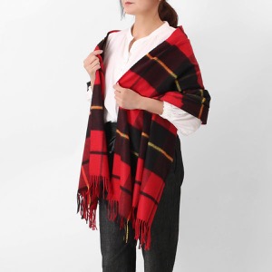 ジョンストンズ ストール/マフラー メンズ レディース WA56 大判 タータンチェック ウォレスレッドマルチ WA000056 KU0099 JOHNSTONS