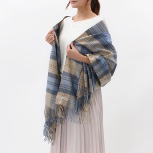 ジョンストンズ ストール/マフラー メンズ レディース WA56 大判 チェック柄 キャンベルオブアーガイルウェザードブルーマルチ WA000056 KU0110 JOHNSTONS