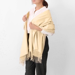 ジョンストンズ ストール/マフラー メンズ レディース WA56 大判 無地 ナチュラルライトベージュ WA000056 SB0203 JOHNSTONS
