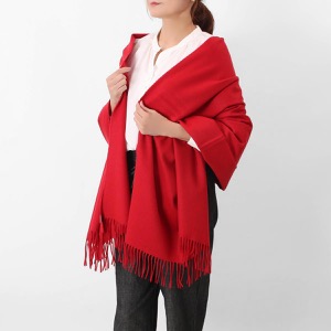 ジョンストンズ ストール/マフラー メンズ レディース WA56 大判 無地 クラシックレッド WA000056 SE0510 JOHNSTONS